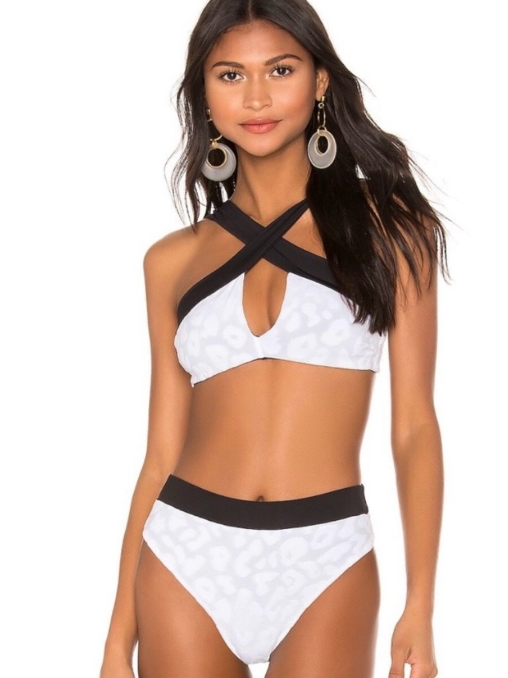 KYA Swim Coco Bikini Set - White/black (sz S)